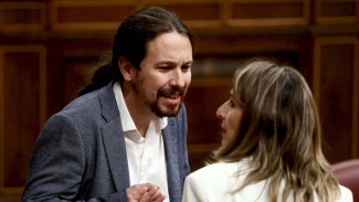 Yolanda Díaz y Pablo Iglesias