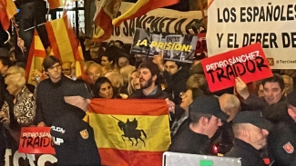 Manifestación en Ferraz en contra de la amnistía